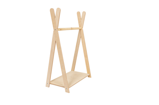 Tipi Hanger on clothing large natural