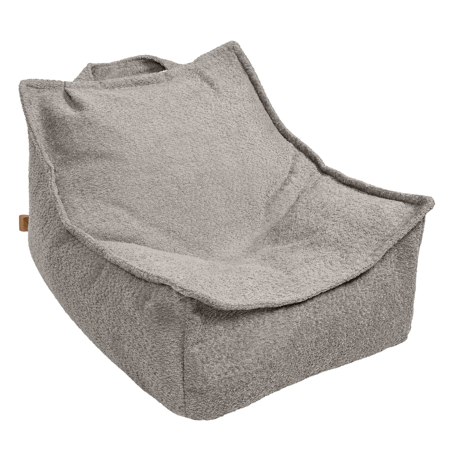 Bouclé Sitzsack für Kinder Hellbraun Beige
