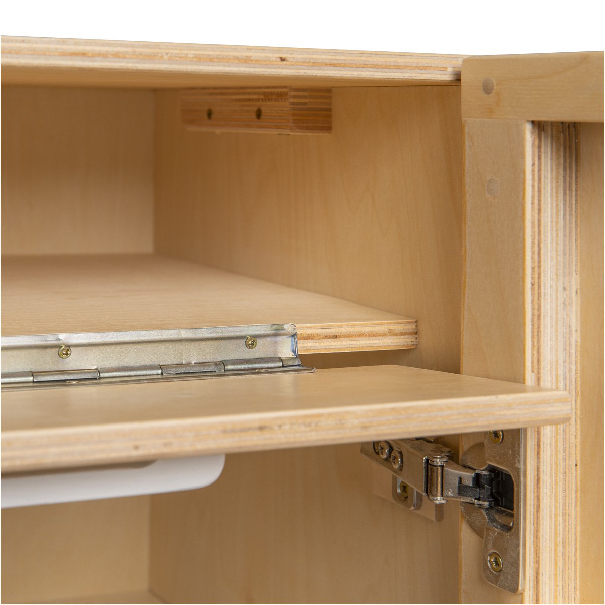 Van Dijk Toys wooden toy refrigerator - Natural with white (Childcare quality)