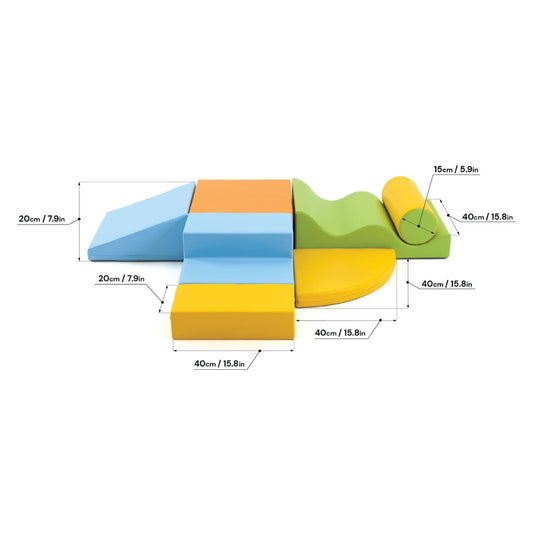 Softplay-Set – Entdecker mit Keillicht, mehrfarbig