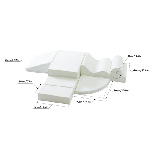 Softplay-Set – Entdecker mit Keil, Weiß