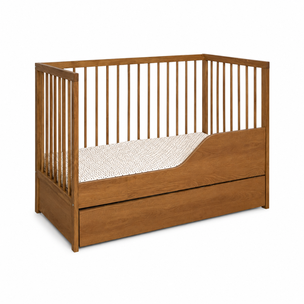 ATB DODI Babybett 120 × 60 cm mit Schublade – Eiche – weitere Produktansicht 3