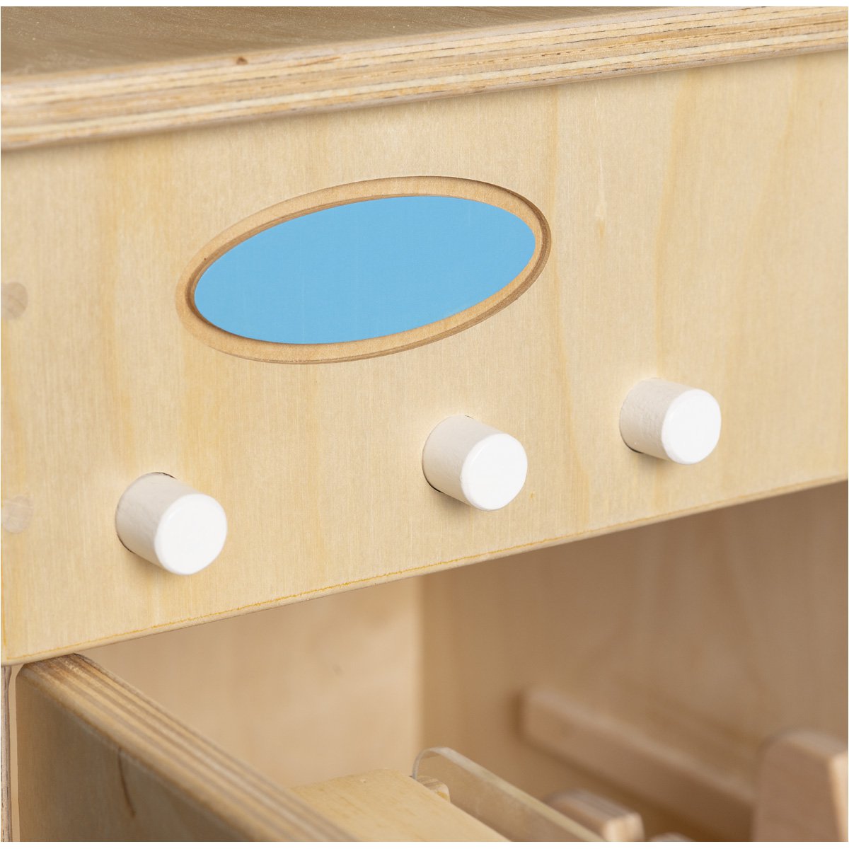 Van Dijk Toys Houten Vaatwasser – naturel met wit | kinderopvang-proof