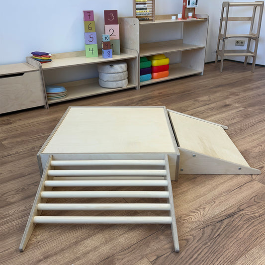 Houten kruipheuvel - trap 16 cm - kruipkist accessoire