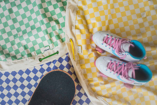 Play&Go 2-in-1 opbergzak / speelkleed Vichy Yellow