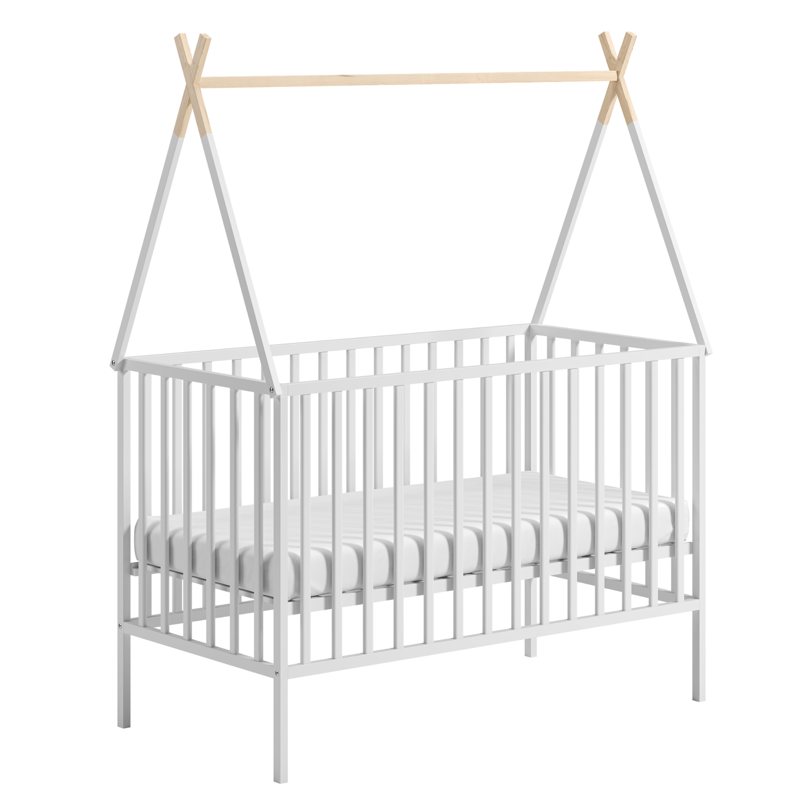 ATB TIPI Babybett 120 × 60 cm – Weiß – weitere Produktansicht 3