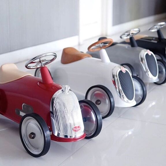 Baghera Rider vintage loopauto - rood - Loopauto