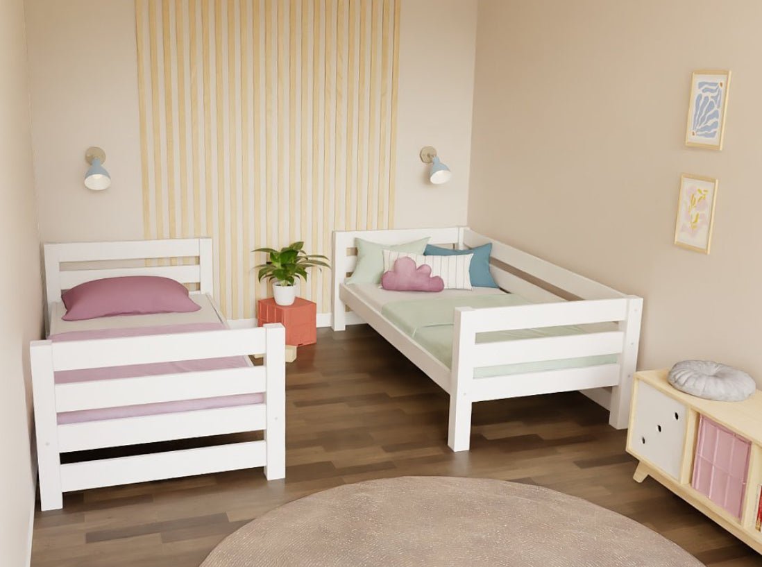 Huisbed Alpy stapelbed - trap voorkant met opbergruimte -