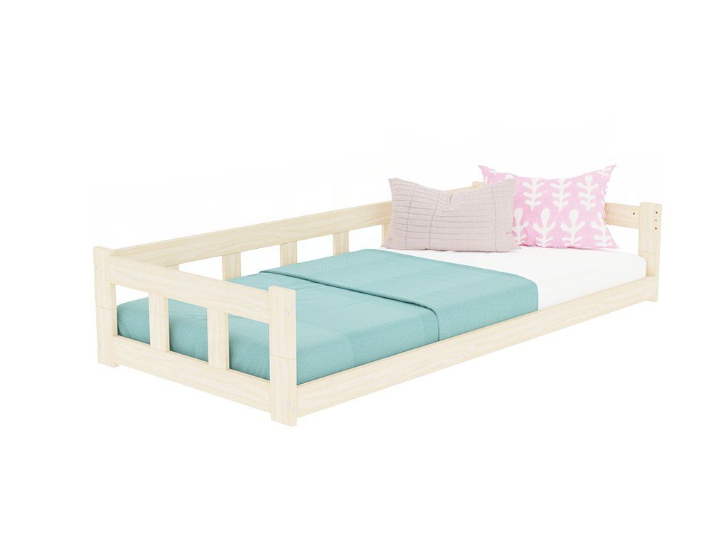 Afmetingen Benlemi FENCE vloerbed met bedrand
