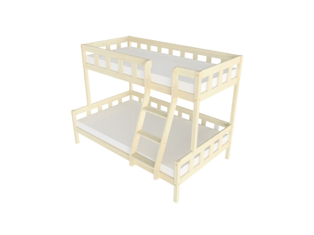 Benlemi Stapelbed PLOTTY — 90×200 / 120×200 met ladder voorzijde productfoto