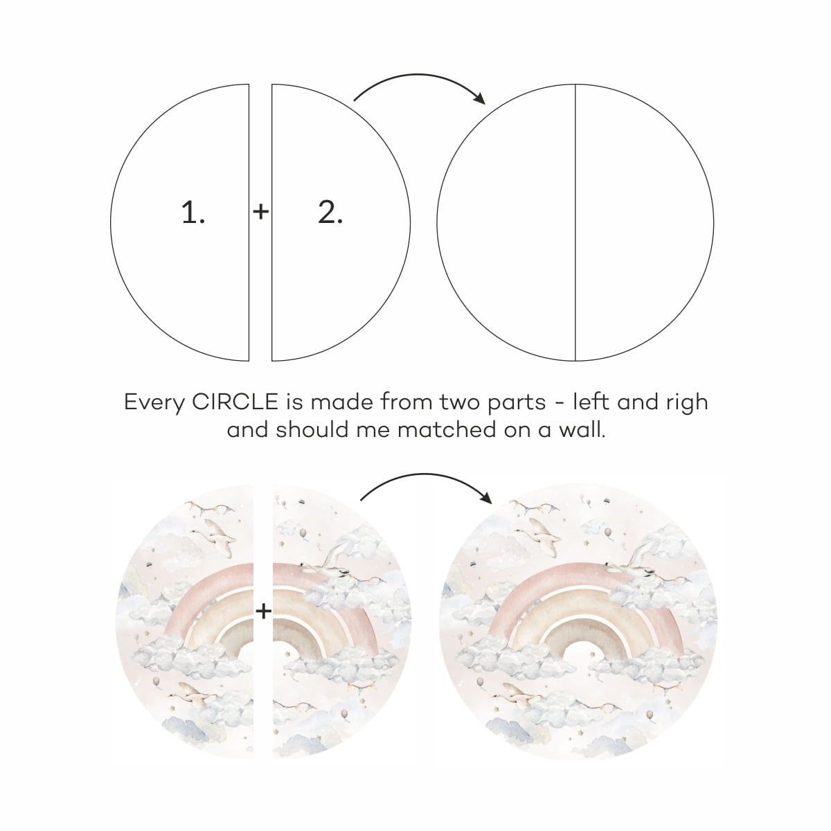 Regenbogen im Kreis für Mädchen