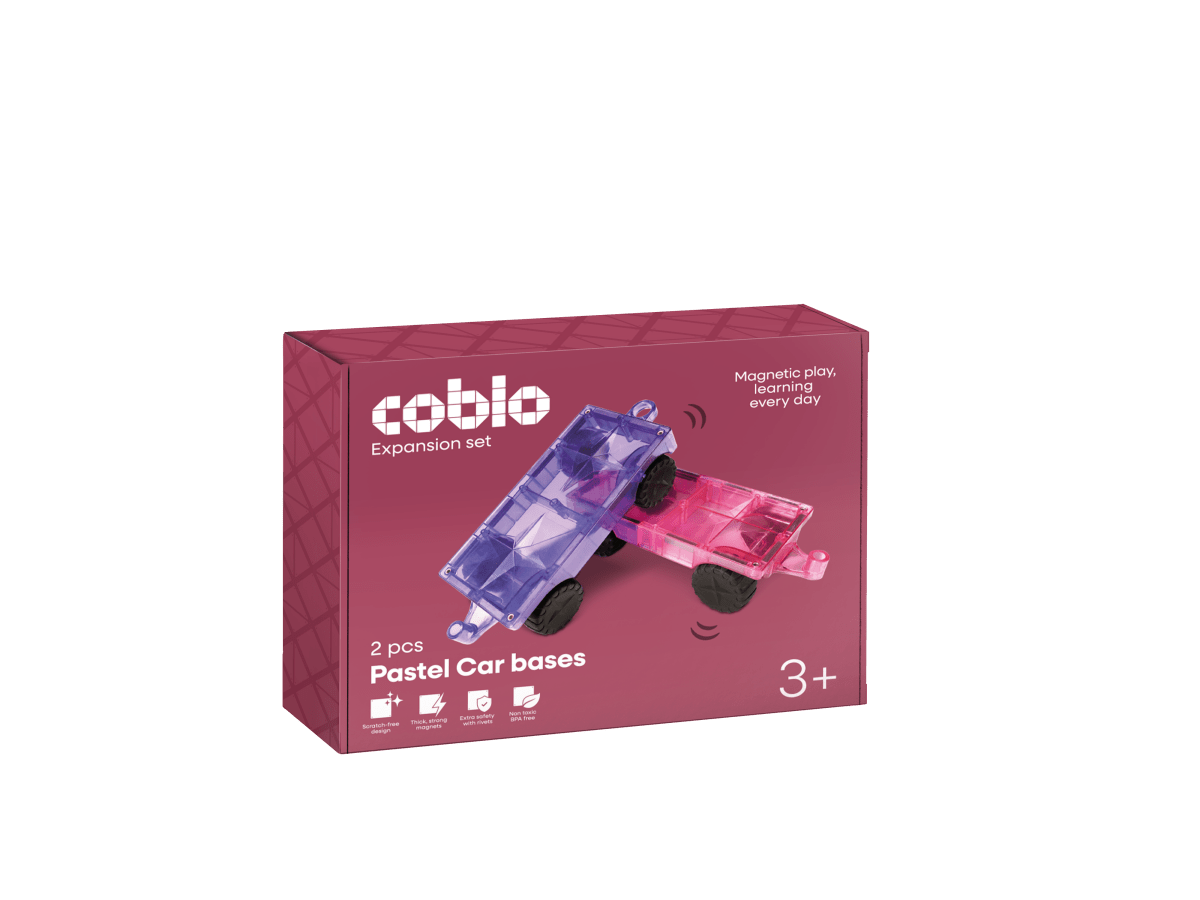 Coblo Auto-Fahrgestelle Pastel – 2 Stück, Verpackung