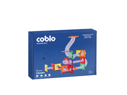 Coblo Magnetische Murmelbahn Classic – Erweiterung 35 Teile, Verpackung