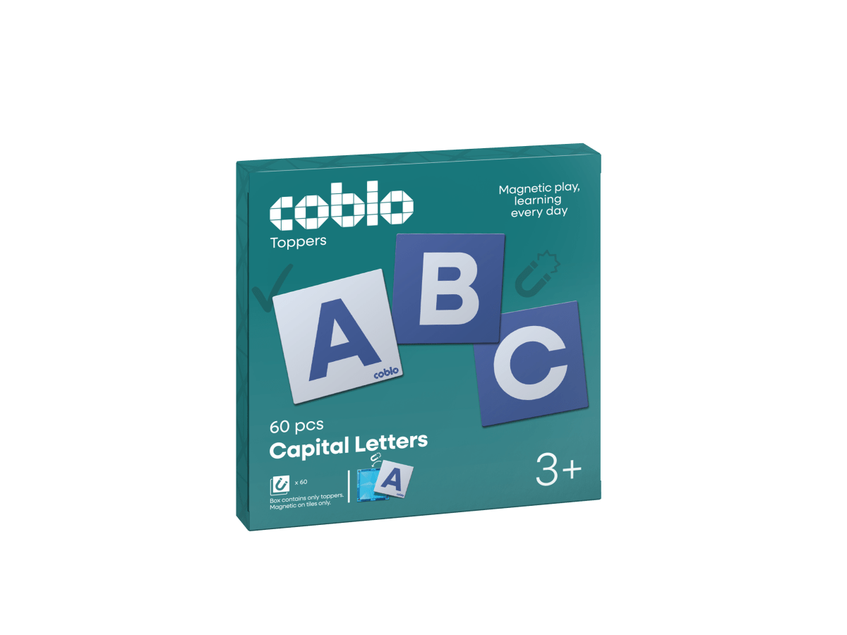 Coblo Toppers Großbuchstaben – 60 Stück, Verpackung