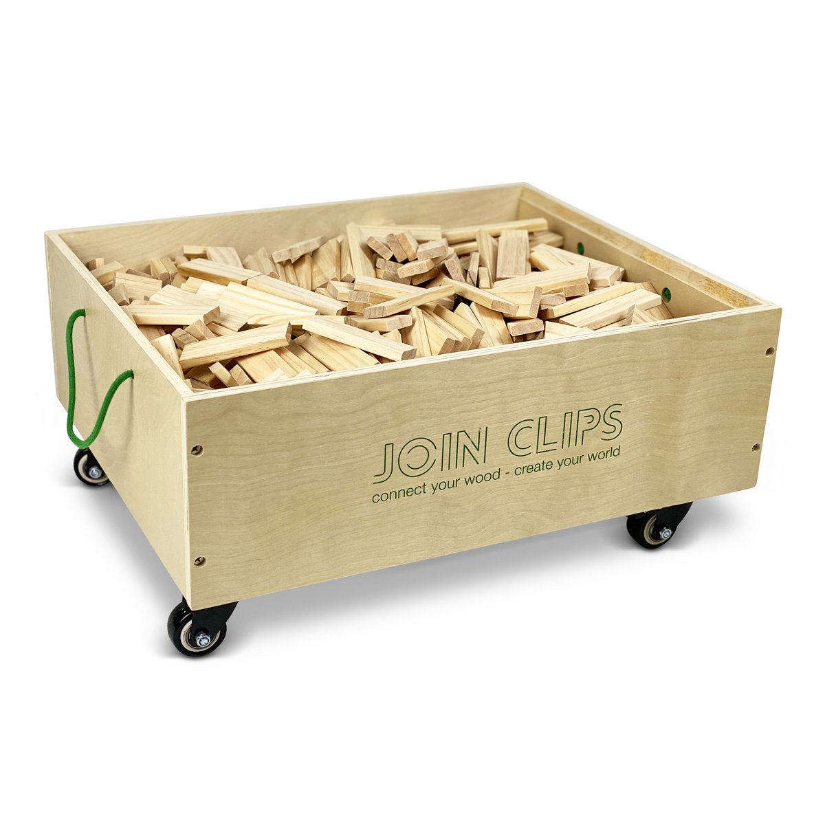 JOIN CLIPS 500 Pro-bouwplankjes — houten kist op wielen