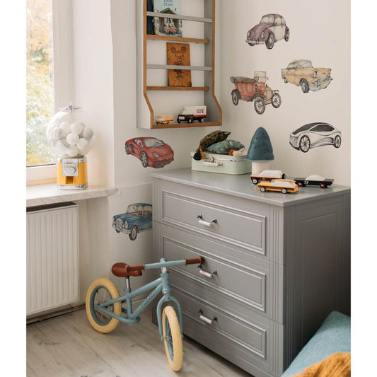 Dekornik History of Cars muursticker - Industrial Evolution