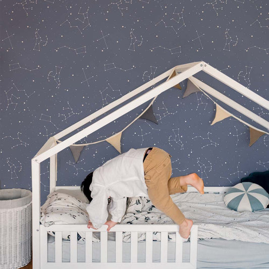 Dekornik Simple cosmos blue kinderbehang