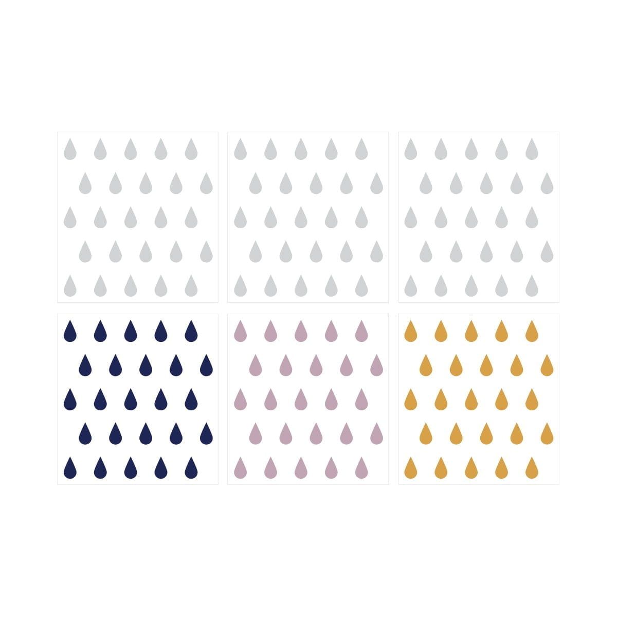 Set: Drops Navy Blue Lily Mustard