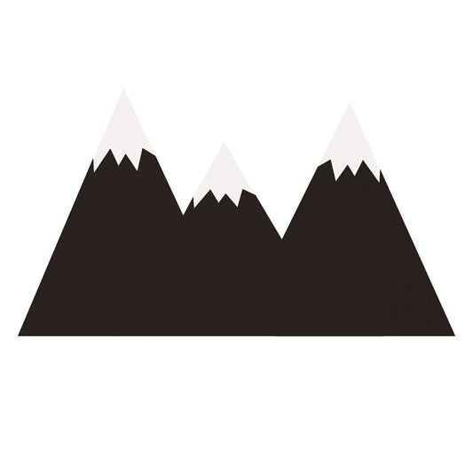 Mountains Black Chalkboard Behind - The - Bed Wallsticker -