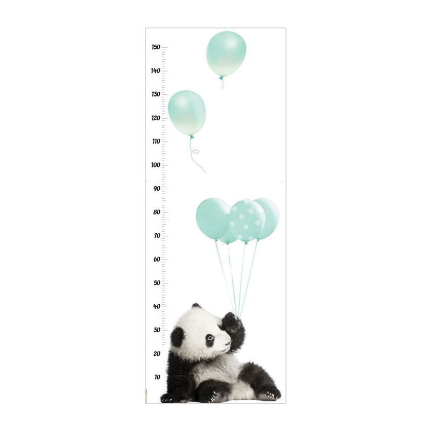 Panda With Mint Balloons Growth Chart -