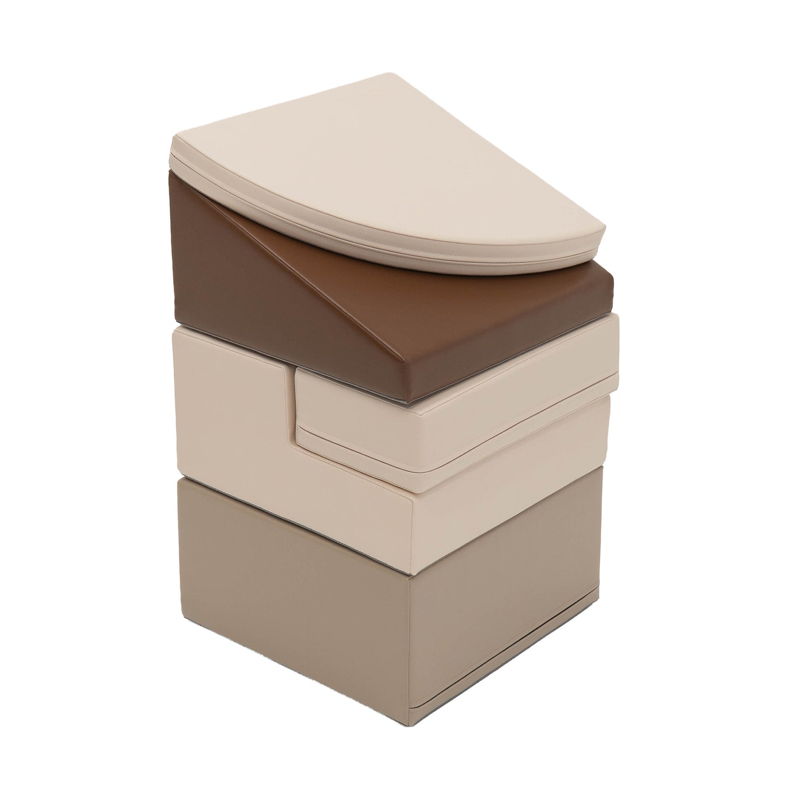 IGLU Corner Climber foamvormen in Chocolate Dune compact opgestapeld