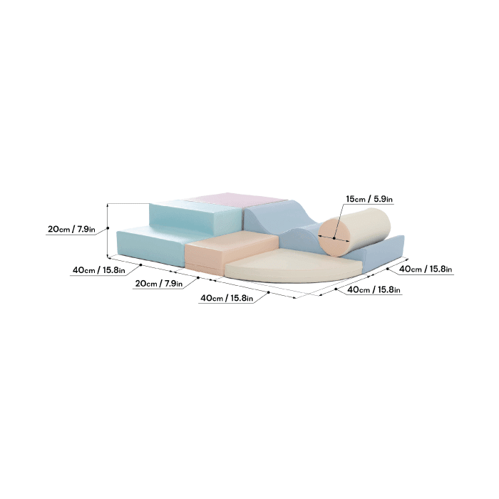 IGLU Explorer modulaire soft play set van foamblokken