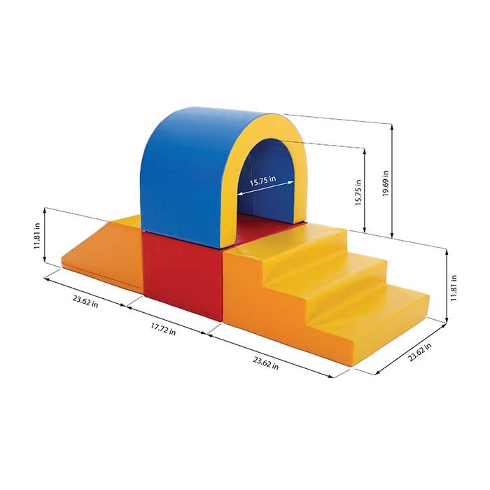 Afmetingen van Soft Play Set - Tunnel foam speelset