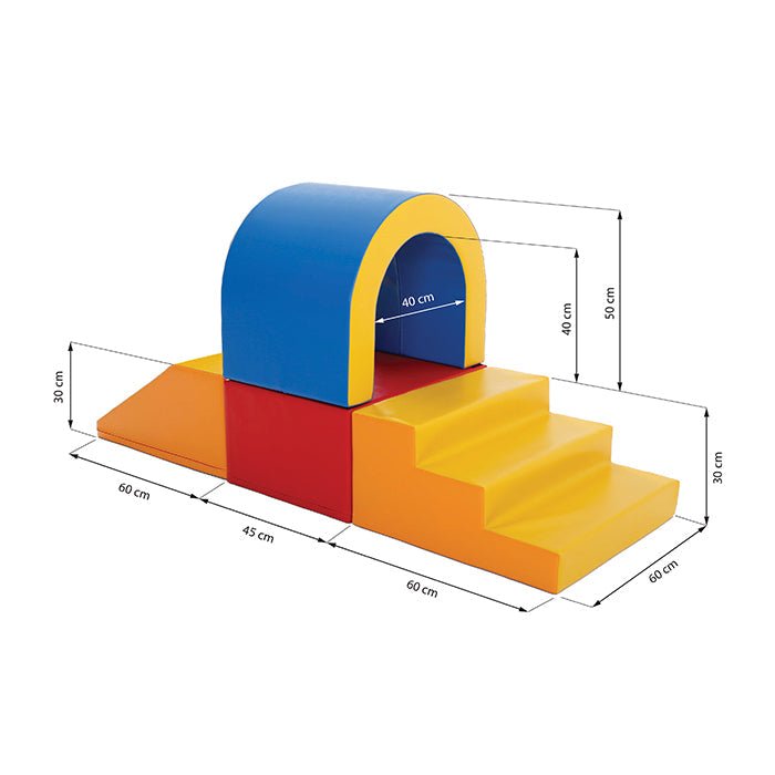 Afmetingen van Soft Play Set - Tunnel foam speelset