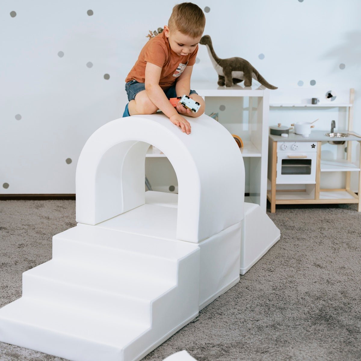 Soft Play Set - Tunnel foam speelset met tunnel, trap en glijbaan