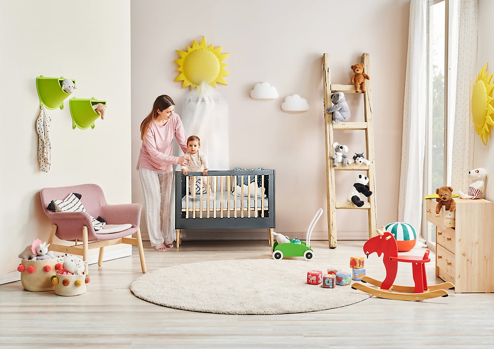 ATB ILA Babybett 120 × 60 cm – Grau
