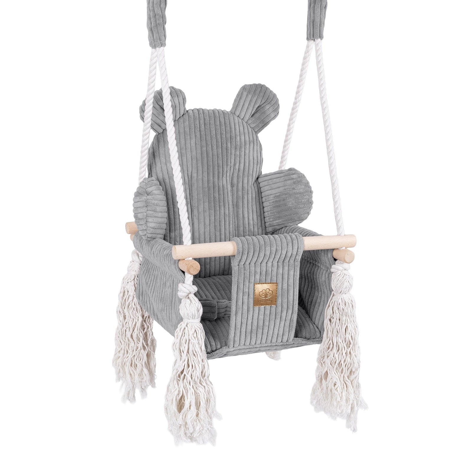MeowBaby Bear Swing berenvormige binnenschommel in grijs