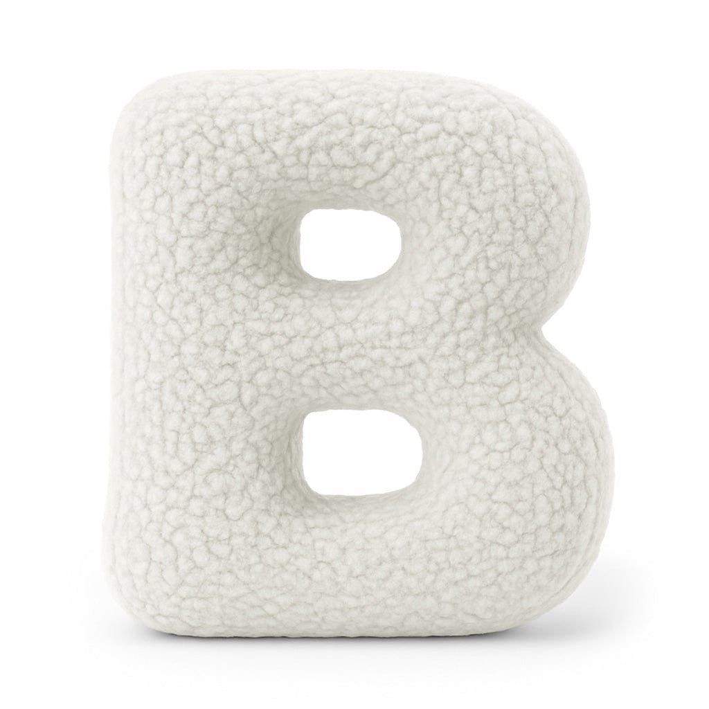 Bearly-letterkussen in de vorm van letter B, gebroken wit van MeowBaby