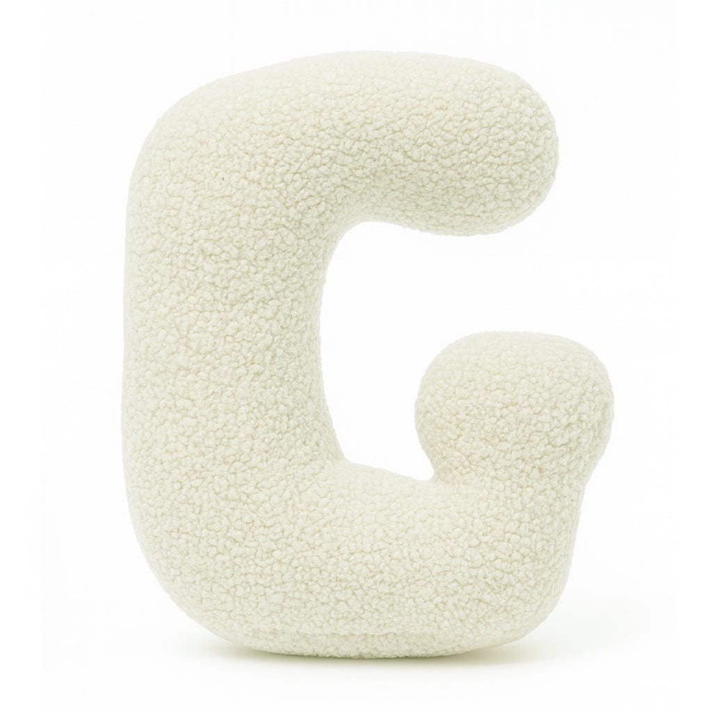 Bearly-letterkussen in de vorm van letter G, crème van MeowBaby