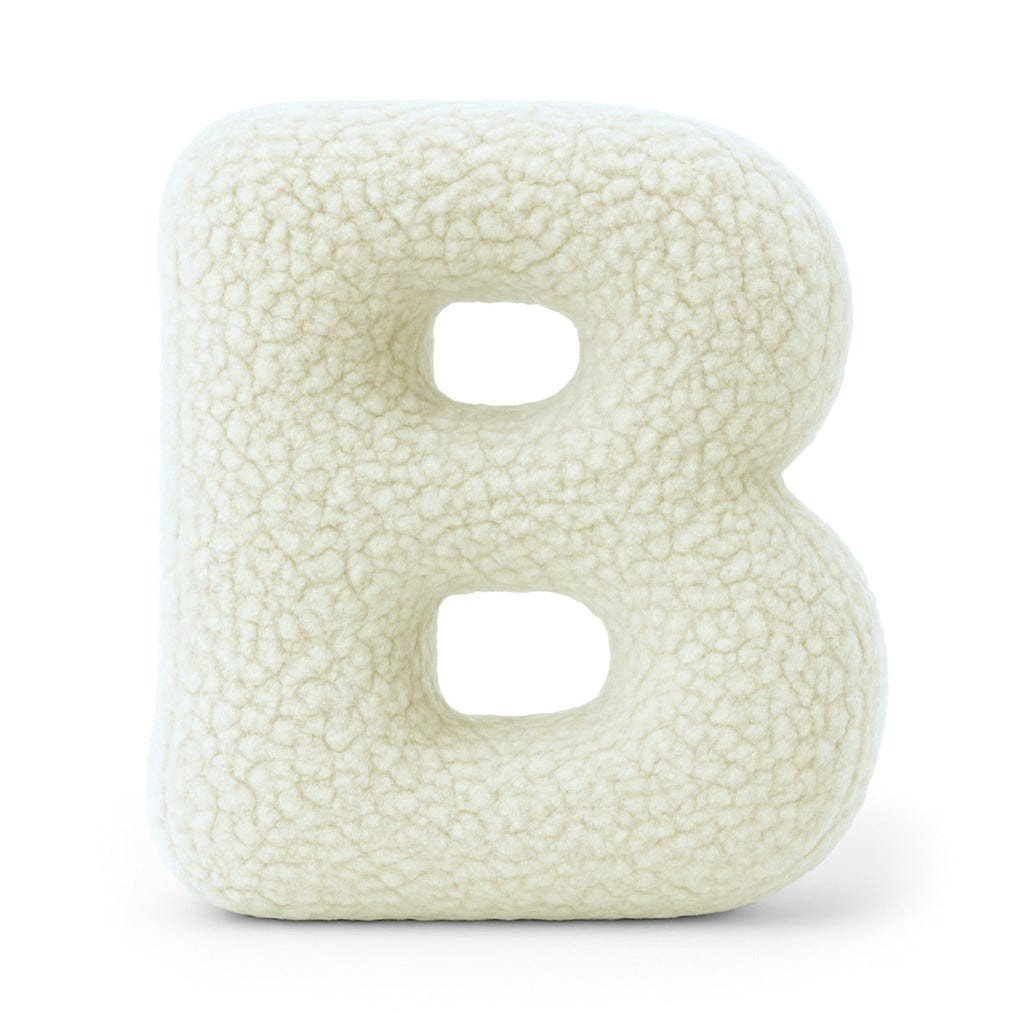 Bearly-Buchstabenkissen in Form des Buchstabens B, Creme, von MeowBaby