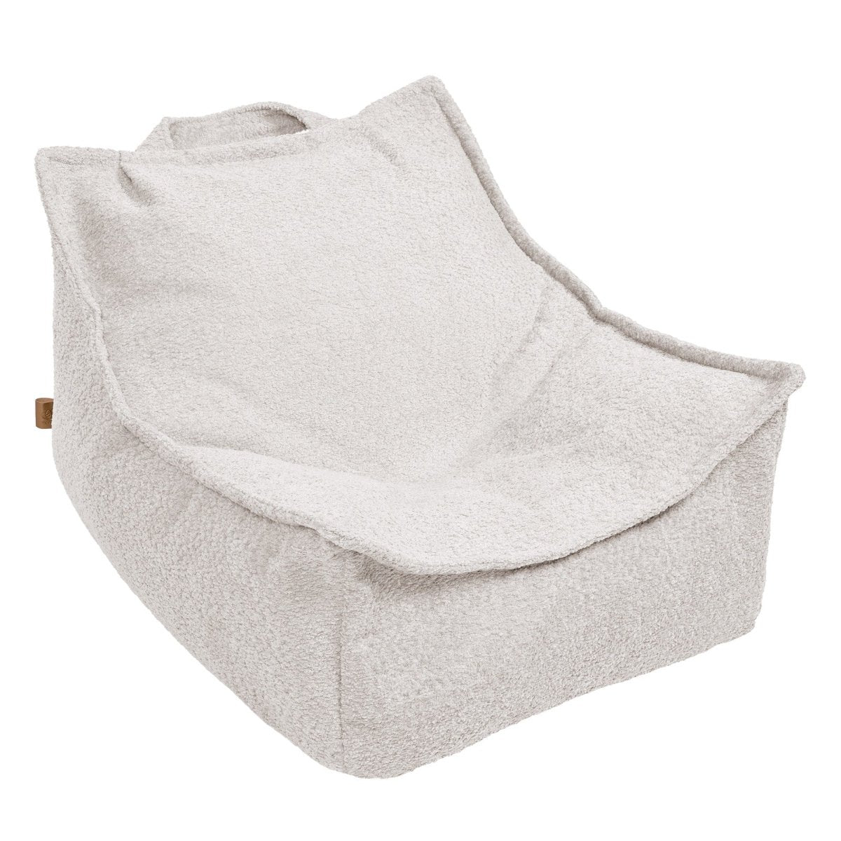 MeowBaby Bouclé-Kindersitzsack, Champagner, Detail