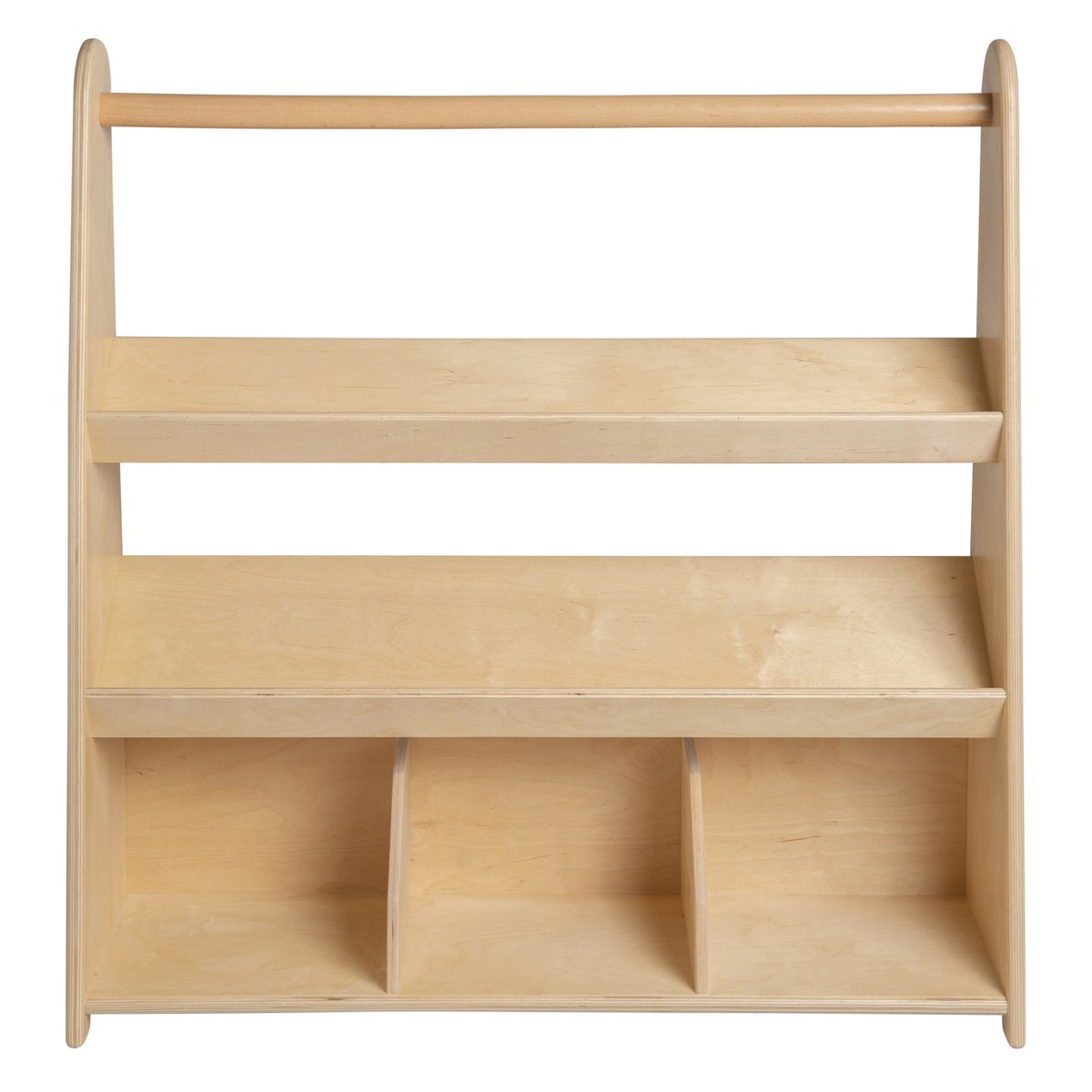 Van Dijk Toys houten kinder boekenkast / boekenrek met 3 schappen (Kinderopvang kwaliteit) -