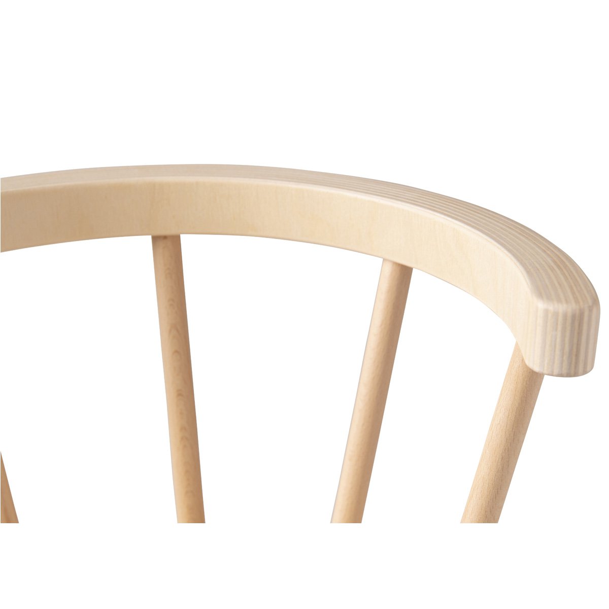 Van Dijk Toys kinderstoel met gebogen leuning — naturel/wit-
