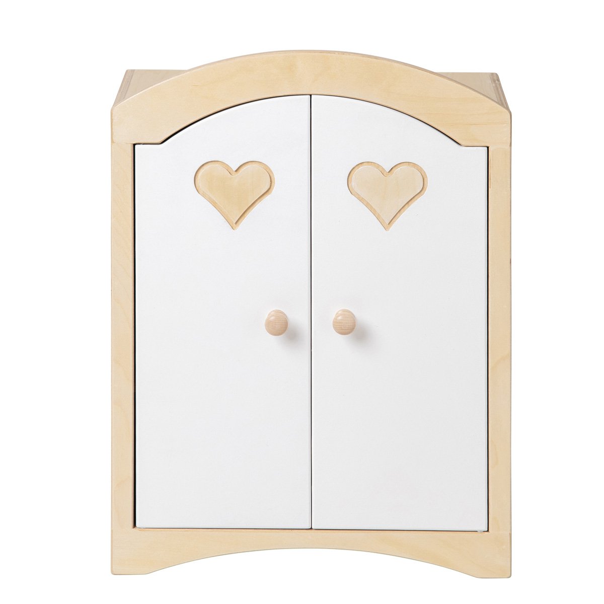 Van Dijk Toys poppenkledingkast — naturel/wit-