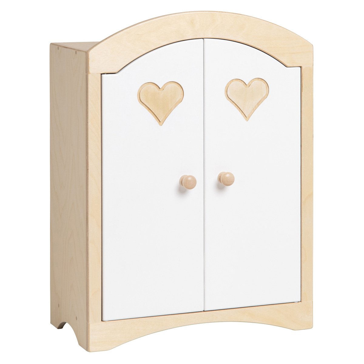 Van Dijk Toys poppenkledingkast — naturel/wit-