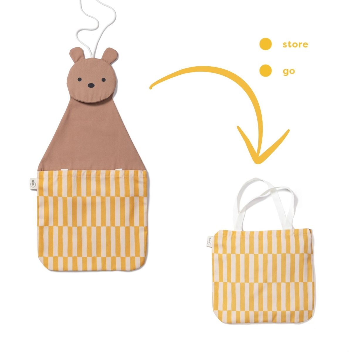 Play&Go Toto Bear Wandaufbewahrer in Bärenform an der Wand