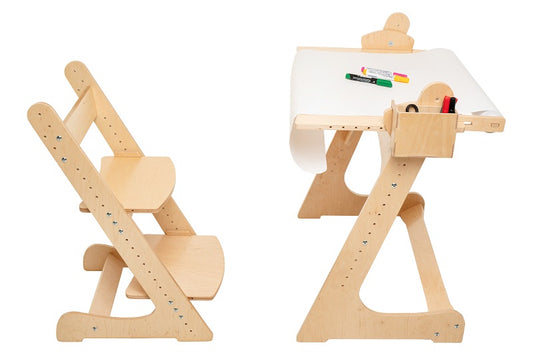 Montessori drawing table set - Evolving kids desk