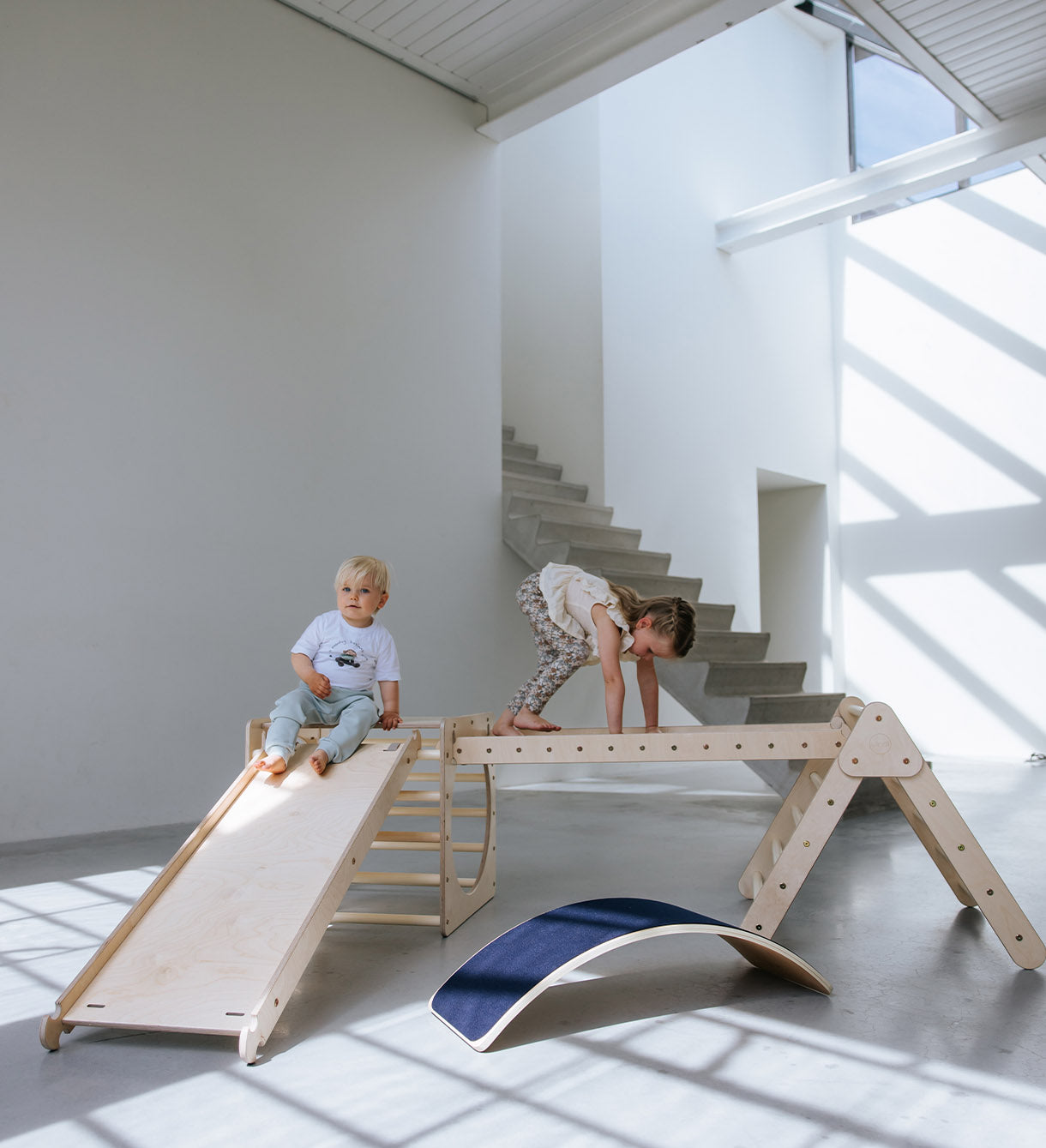 Houten wand- en klimrekken