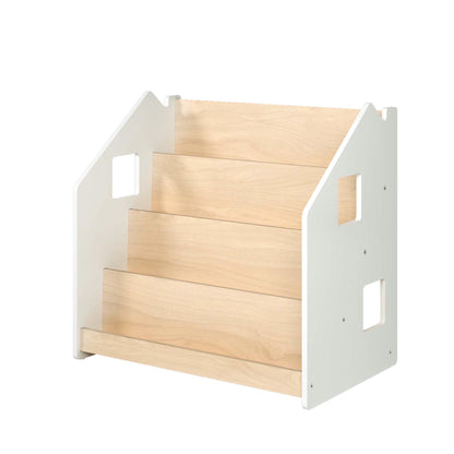 BusyKids Montessori boekenkast – wit en grijs