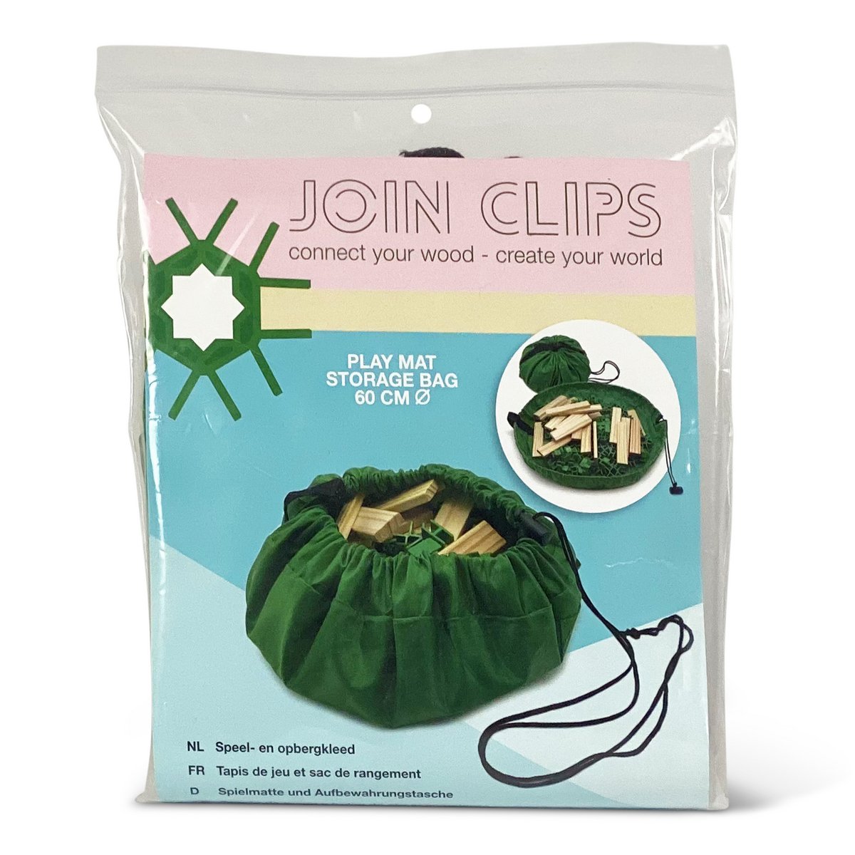 JOIN CLIPS speelkleed en opbergtas — Ø 60 cm