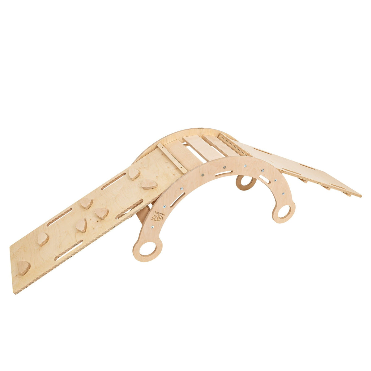 MeowBaby Dream Rocker naturel met glijbaan en ladder