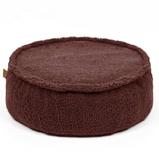 Bearly Round Pouf, Braun
