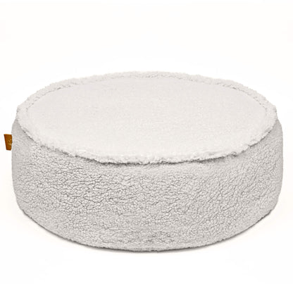 Bearly Round Pouf, Creme