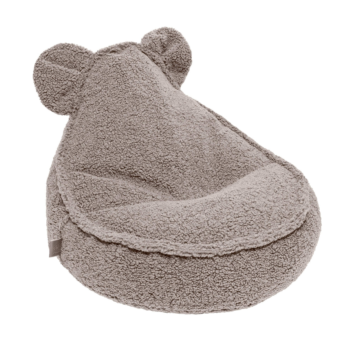 MeowBaby Bearly kinderzitzak met oortjes lichtgrijs