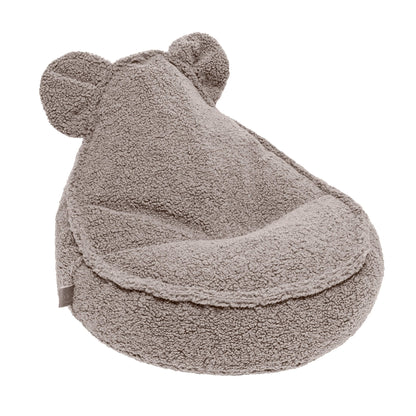 MeowBaby Bearly kinderzitzak met oortjes lichtgrijs