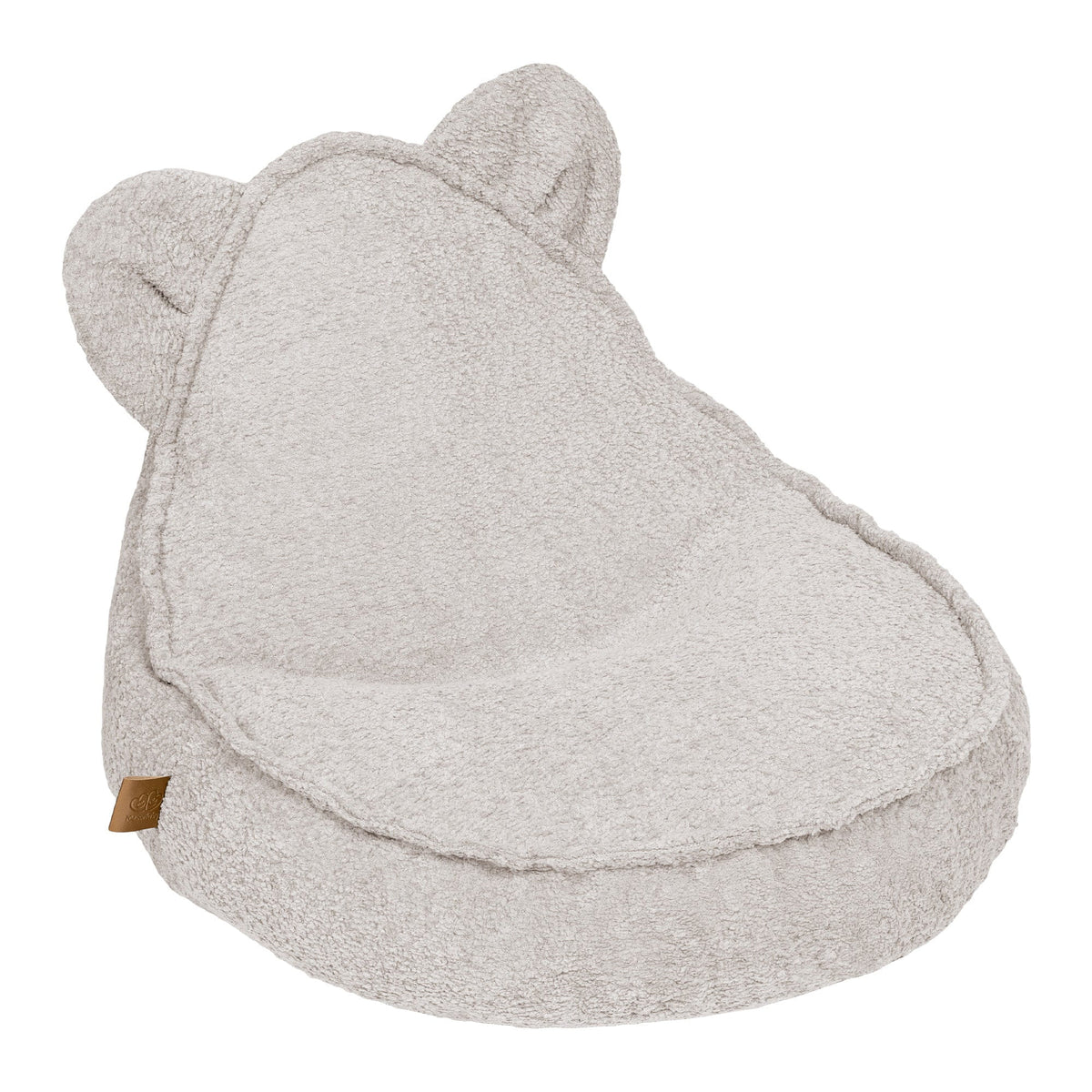 MeowBaby Boucle kinderzitzak met oortjes champagne